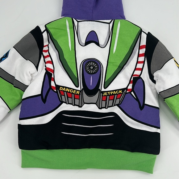 Toy Story Buzz Lightyear Sweatshirt Baby 2T Disney Pixar Movie Hoodie Costume - Picture 4 of 11